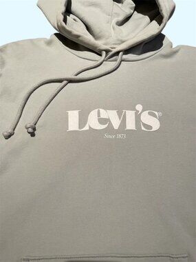 Levi’s French Terry Pullover Hoodie Women’s Medium Size Mint Grey